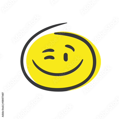 Stick Figure Series Emoticon / Zwinkern