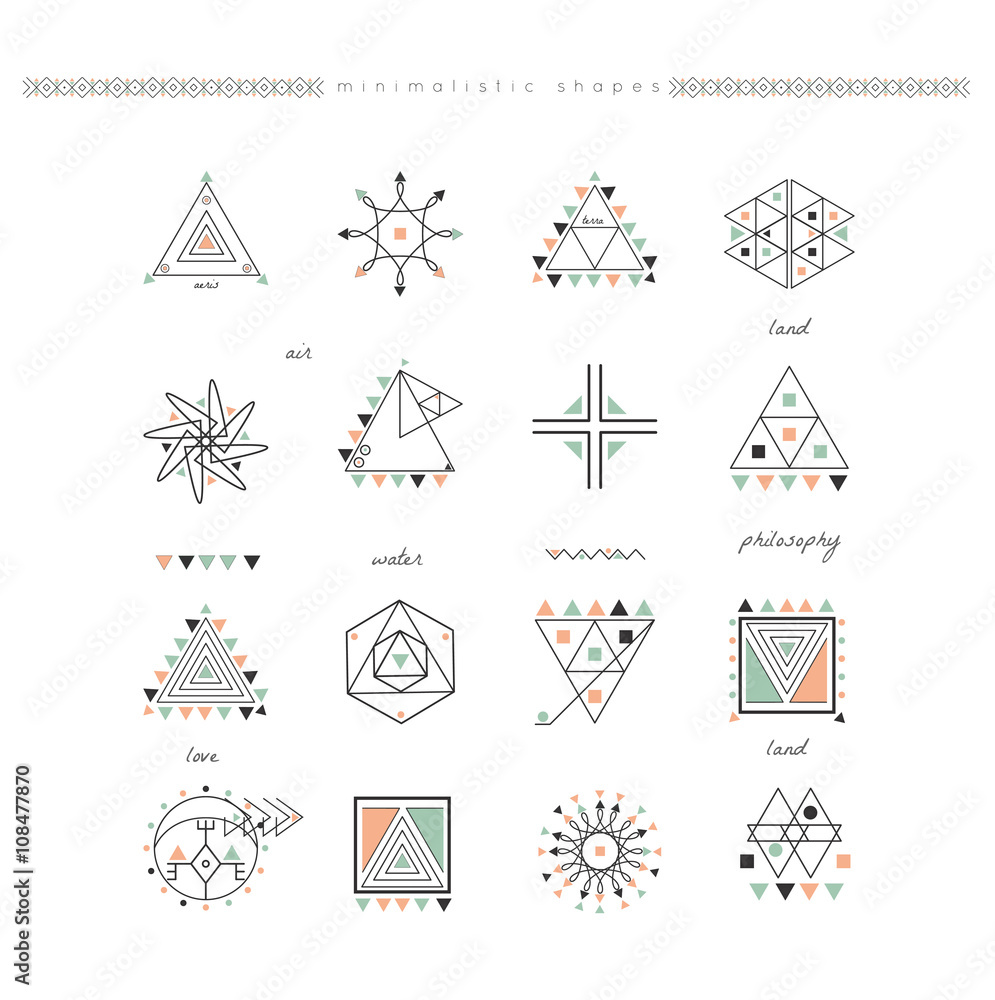  Set of minimal geometric shapes