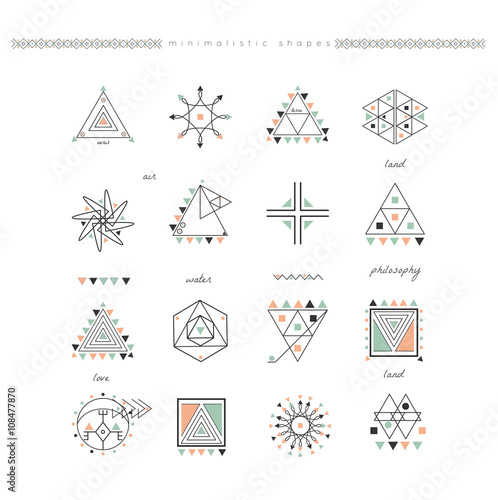  Set of minimal geometric shapes