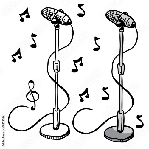 microphone on a stand