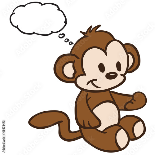 monkey with thought bubble