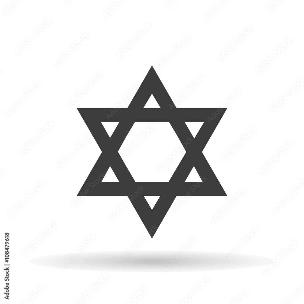 Star of David on a white background isolated, vector illustration Star of David on a white background isolated, vector illustration