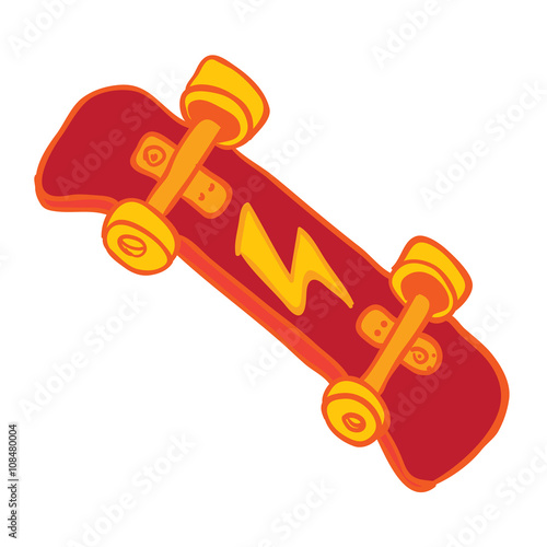 red skateboard