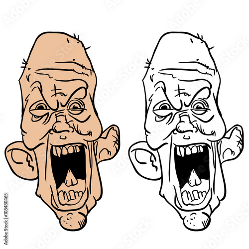 screaming old man