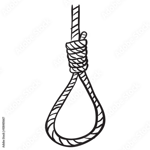 simple black and white hangman's noose