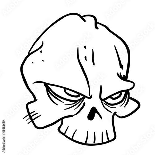 simple black and white skull 1