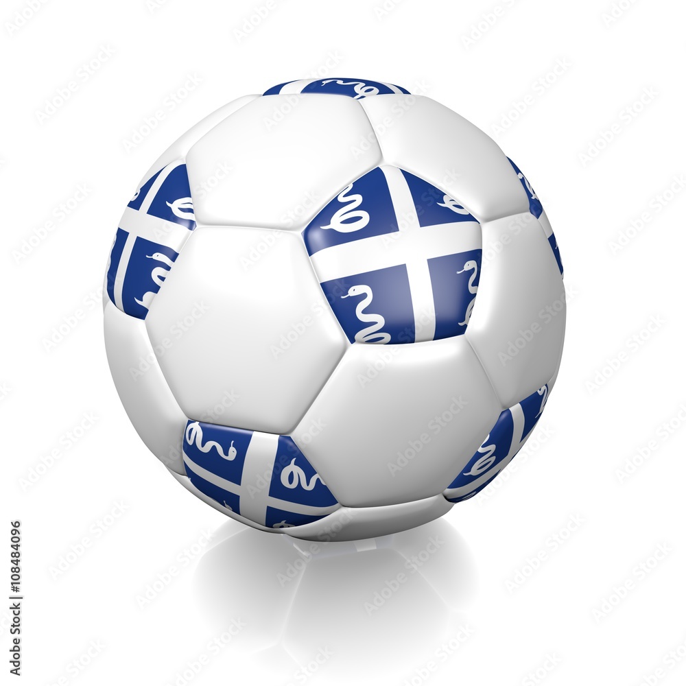 Fototapeta premium Football soccer ball with a national flag texture