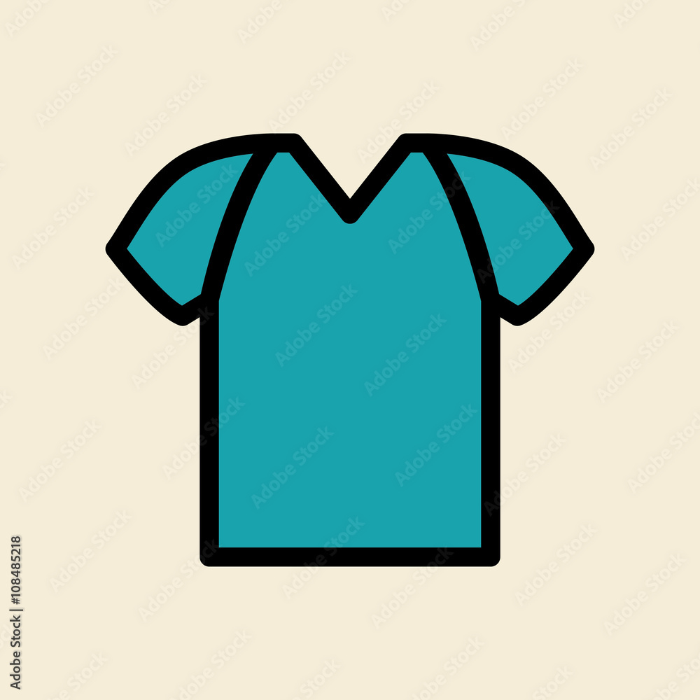 Vector illustration of tshirt , editable icon Vector illustration of tshirt , editable icon