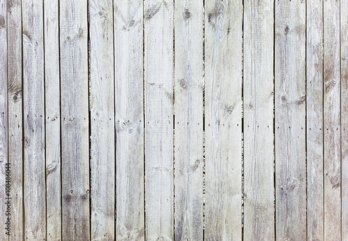 White painted wooden fence, texture