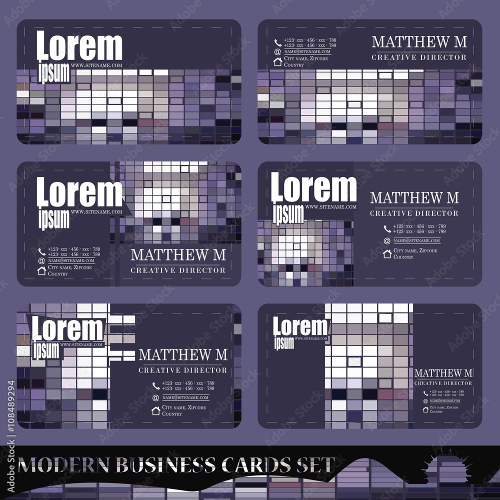 Fototapeta premium Vector Set of business cards