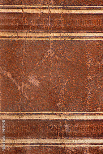 Old brown leather book spin...