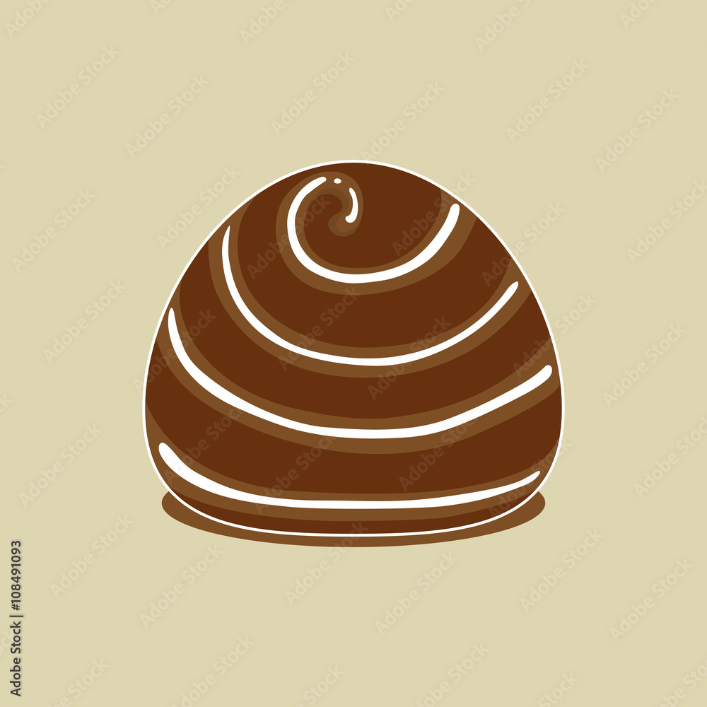 Chocolate design over white background, vector illustration