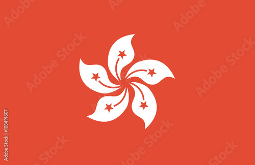 Hong Kong flag vector