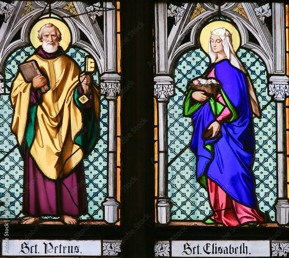 Stained Glass - Saint Peter and Saint Elisabeth