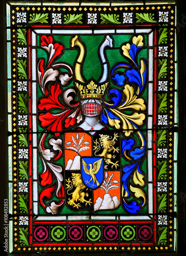 Stained Glass - Coat of Arms in Prague Cathedral