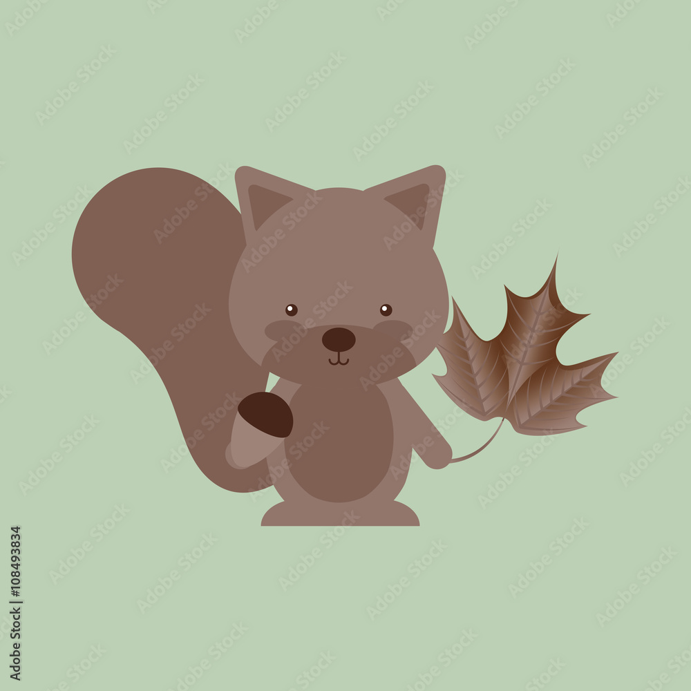 Fototapeta premium animals fall design 