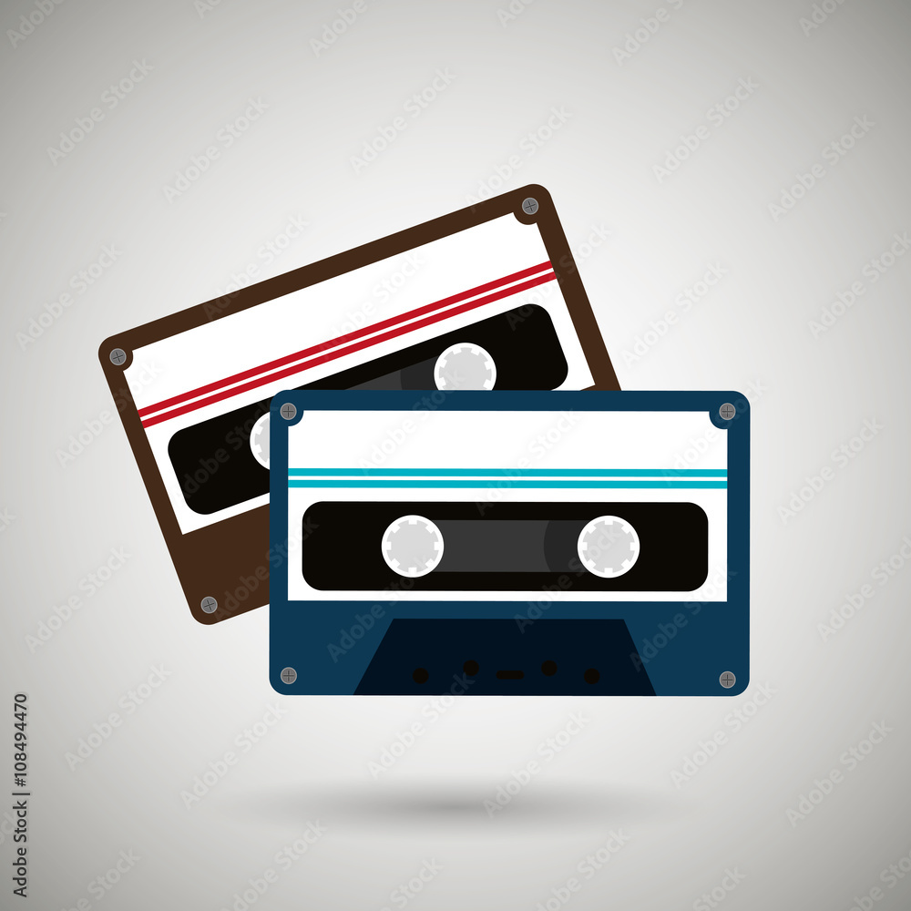 Naklejka premium cassette tape design 