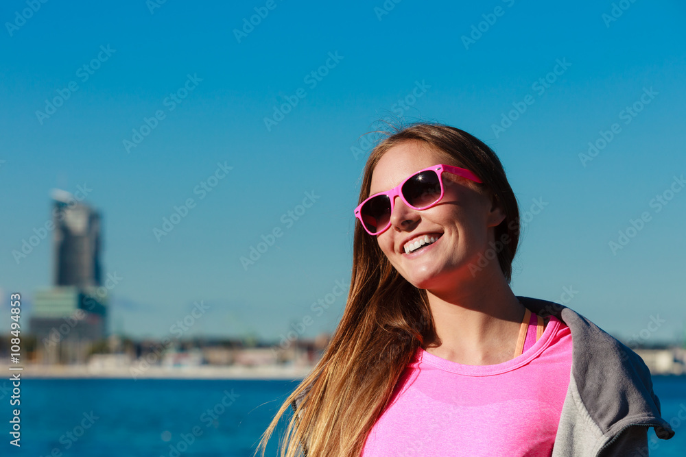 Portrait of beauty woman outside Portrait of beauty woman outside