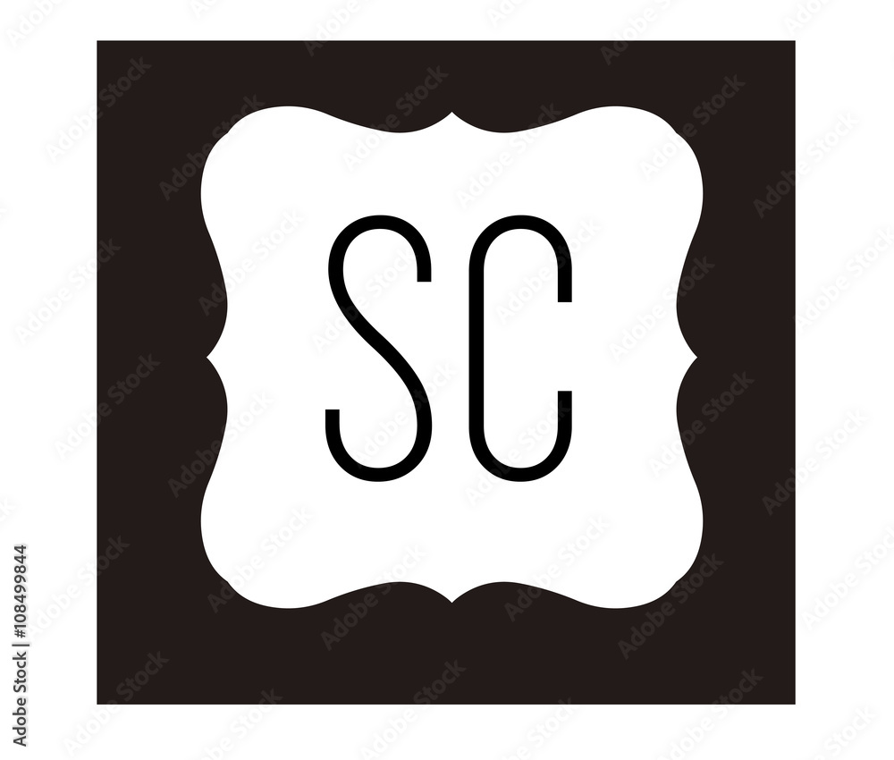 Obraz premium SC Initial Logo for your startup venture