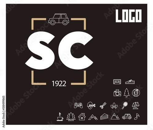 SC Initial Logo for your startup venture