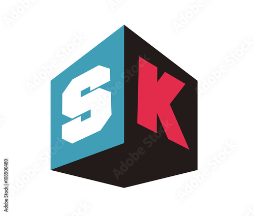 Free Download SK Initial Logo for your startup venture - GFXLoad