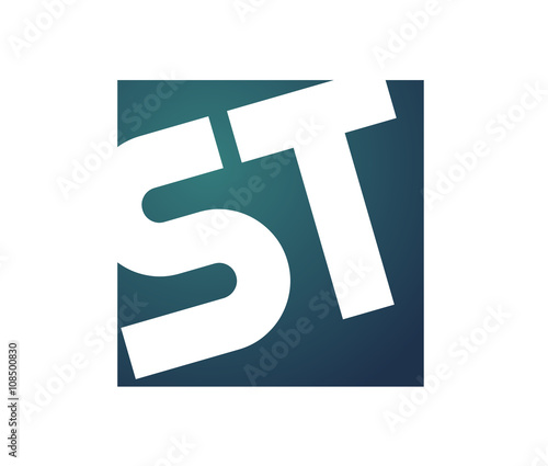 ST Initial Logo for your startup venture