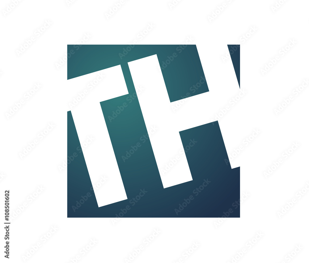 Obraz premium TH Initial Logo for your startup venture