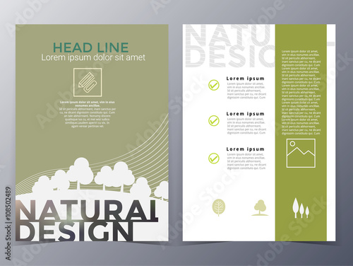 business and nature brochure design template vector