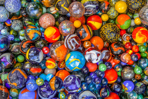 Marble diversity background of marbles in many colors