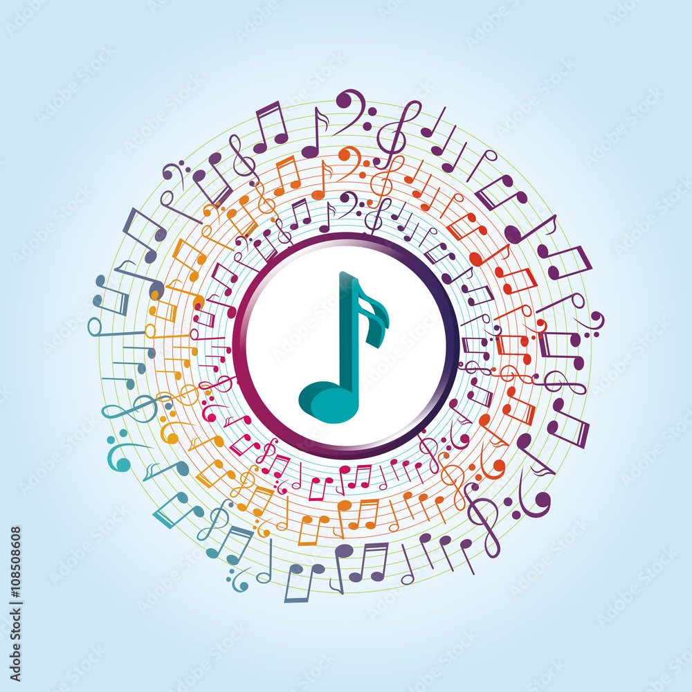 music illustration design, editable vector music illustration design, editable vector