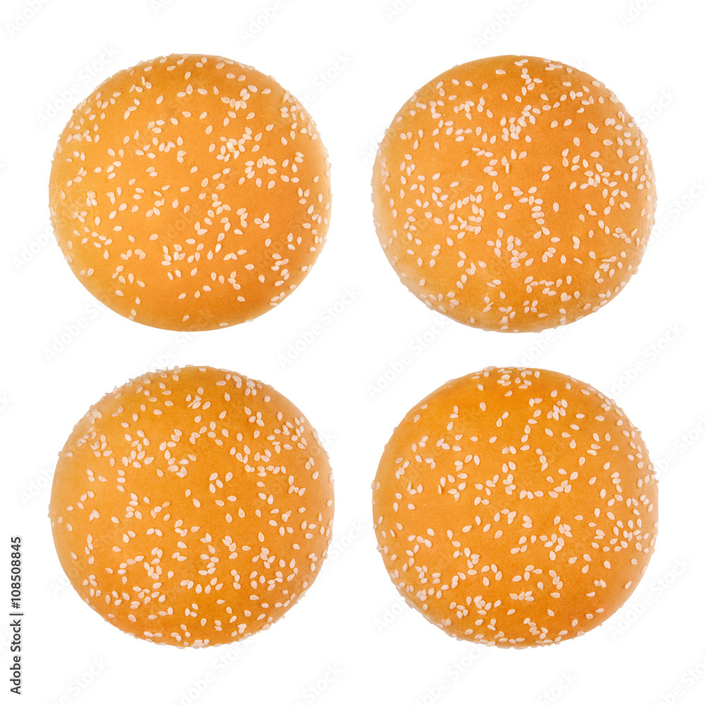 Hamburger buns on a white background Hamburger buns on a white background