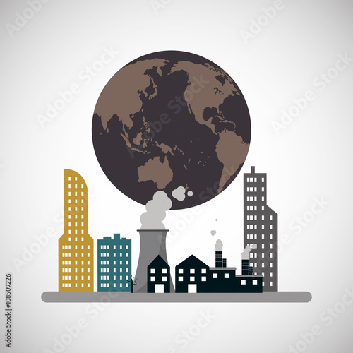 Graphic design of pollution