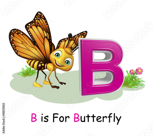 Butterfly with alphabate
