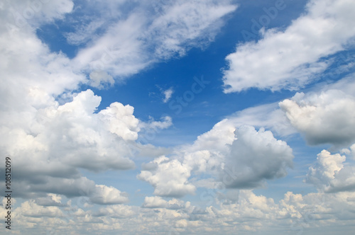 beautiful clouds in blue sky