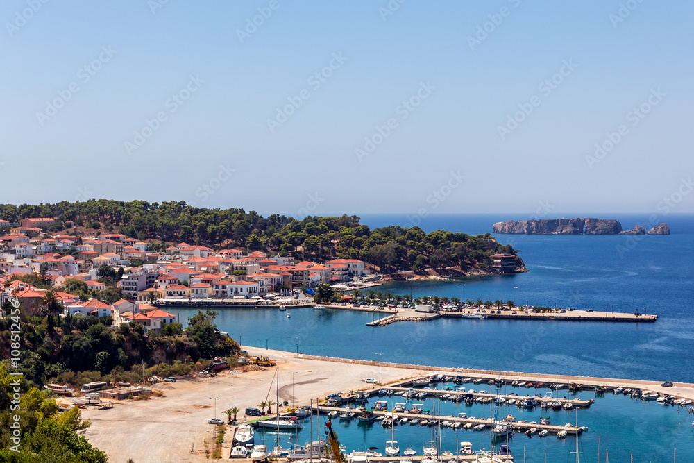 Pylos city and port in Peloponnese, Greece