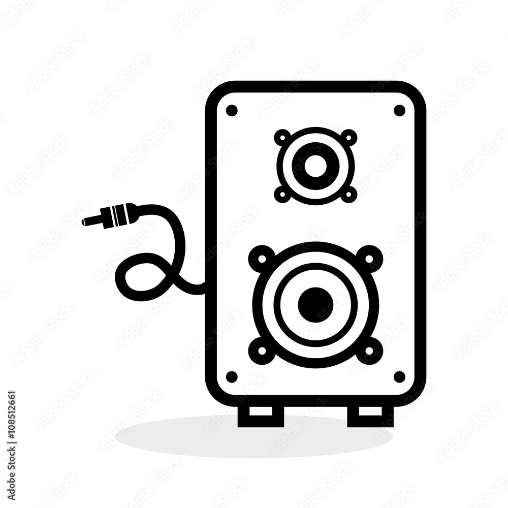 Flat illustration about speaker design Flat illustration about speaker design