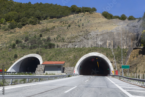 twin tunnel in Ioannina Mestovo, Greece photo