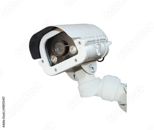 Security Camera or CCTV isolate on white background .