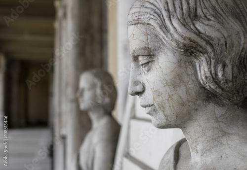 Statue of sad woman photo