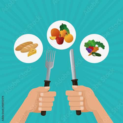 Illustration of healthy food, vector design, food and nutrition related