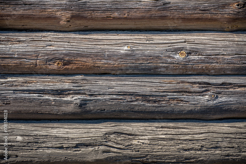 background wall made of logs