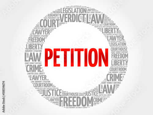 Petition word cloud concept