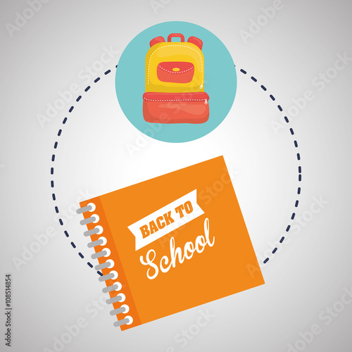 Flat illustration about back to school design, education related