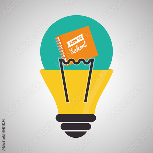 Flat illustration about back to school design