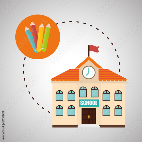 Flat illustration about back to school design