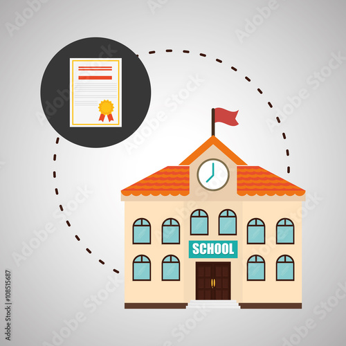 Flat illustration about back to school design