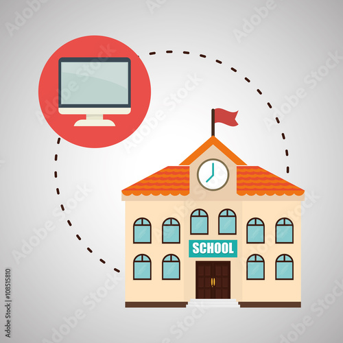 Flat illustration about back to school design