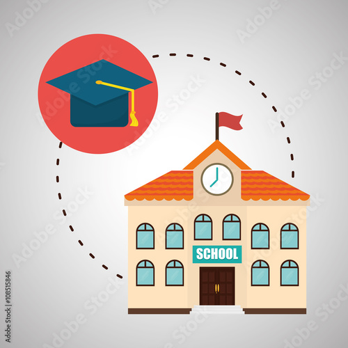 Flat illustration about back to school design