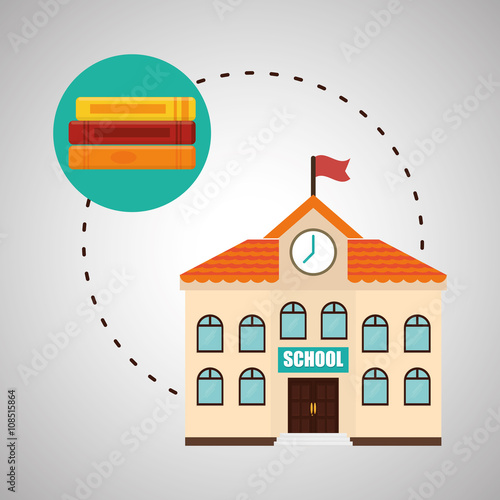 Flat illustration about back to school design