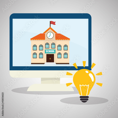 Flat illustration about back to school design